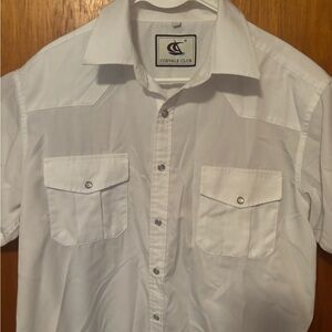 Men's White Casual Button Down Shirt